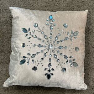 Pier 1 Jeweled Snowflake Pillow